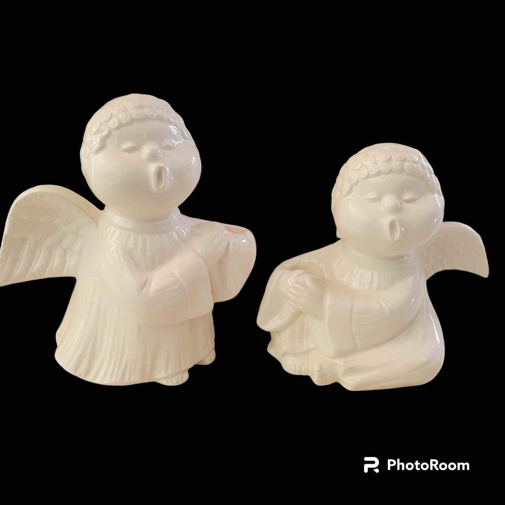 Fitz and Floyd Angels Taper holders READ DESCRIPTION